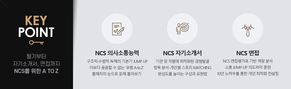 keypoint:필기부터 자기소개서, 면접까지 NCS를 위한 A to Z