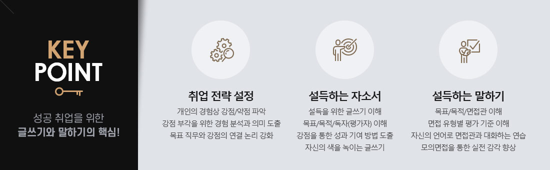 keypoint:성공 취업을 위한 글쓰기와 말하기의 핵심!